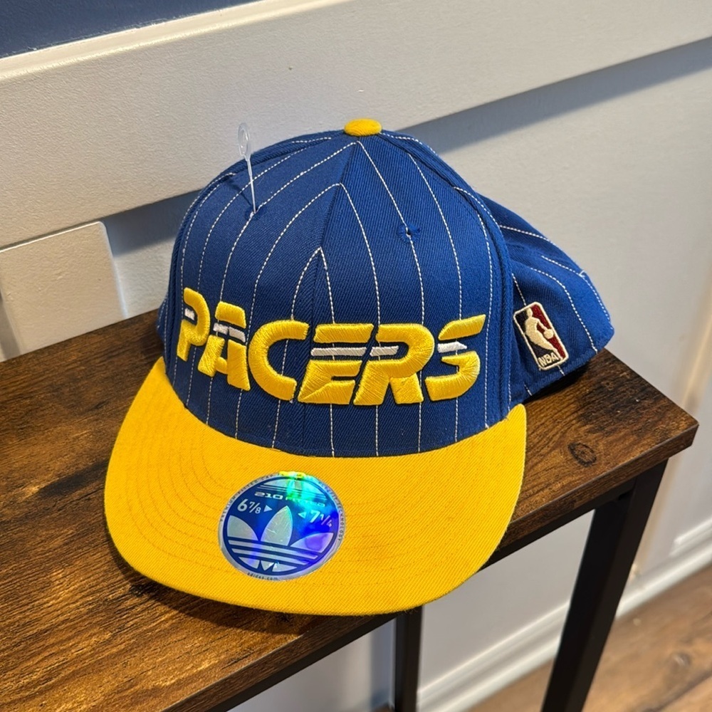 PACERS NBA HAT 210 fitted 6 7/8 7 1/4 Adidas